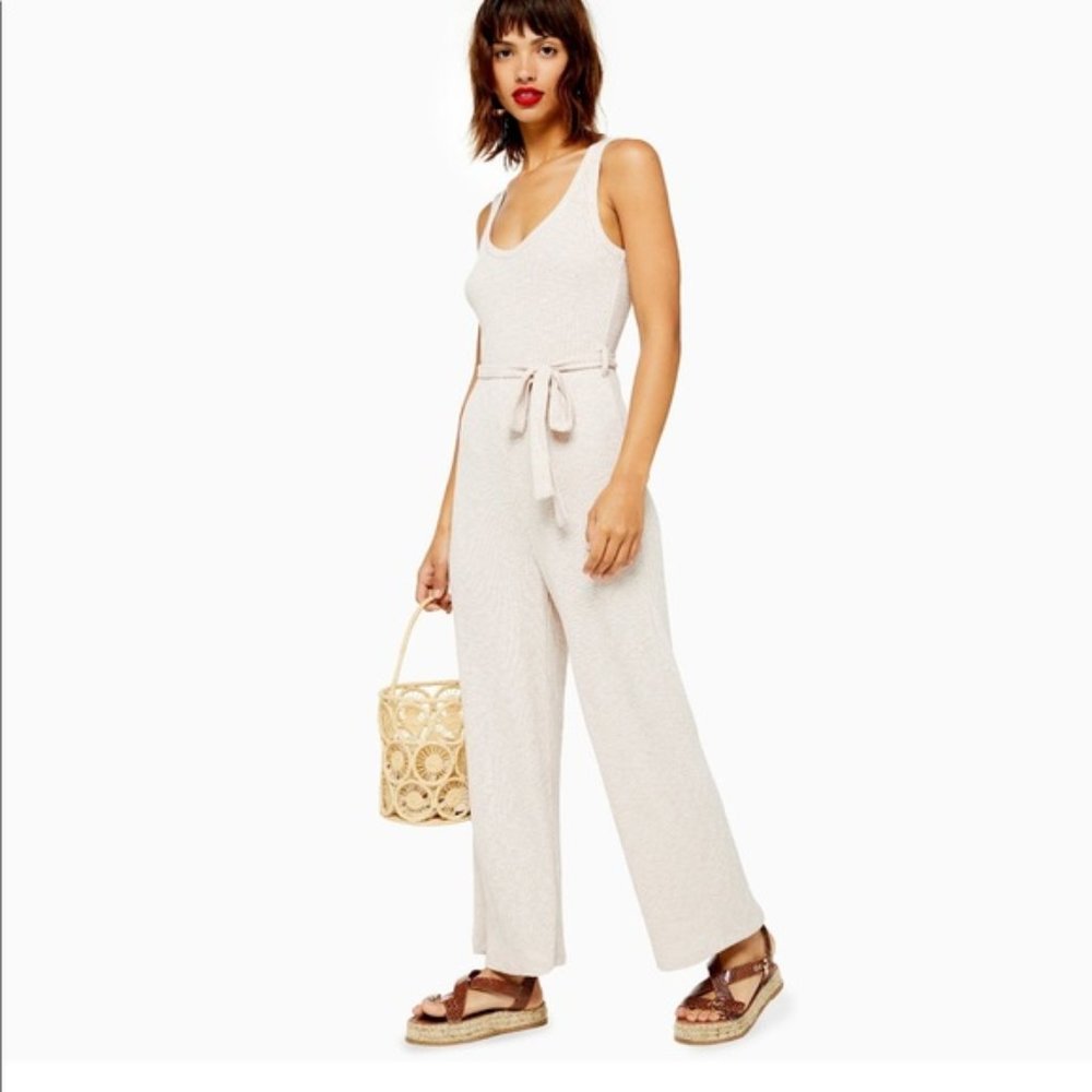 Topshop Belted Lounge Jumpsuit